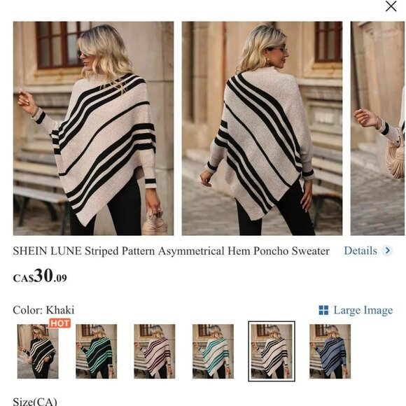 SHEIN Lune Poncho - Picture 5 of 5